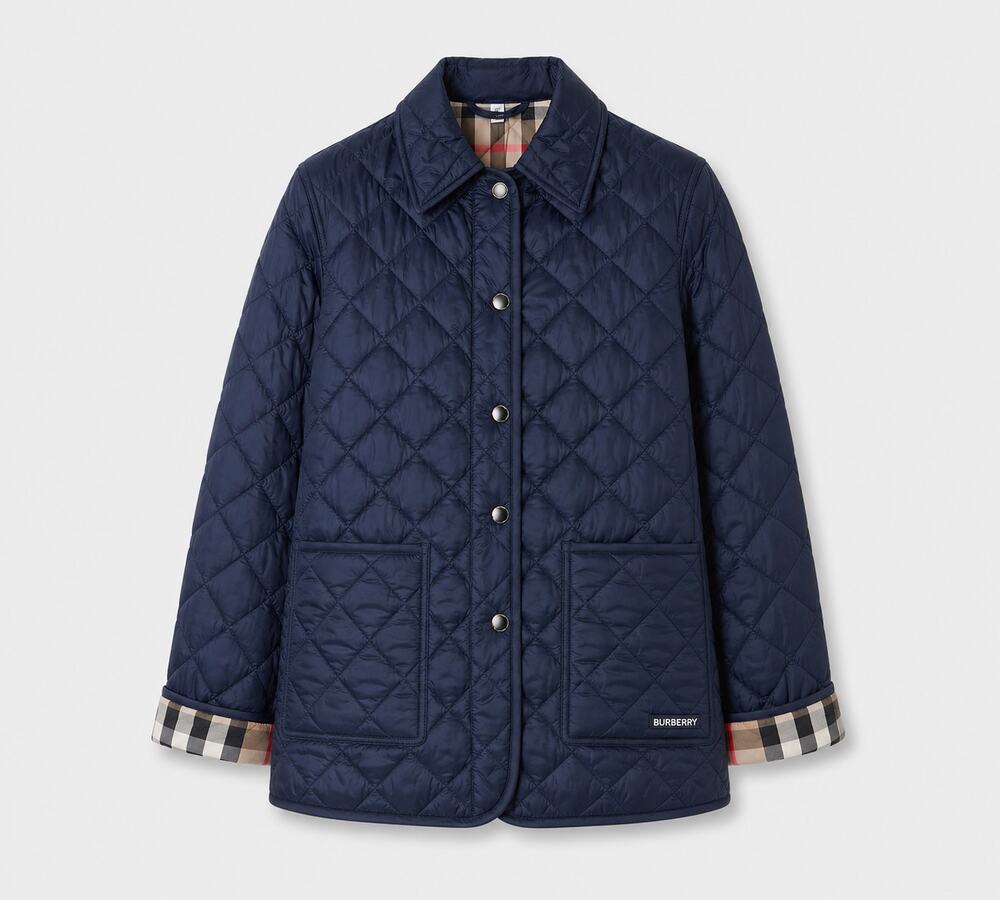 Burberry brand new Quilted Nylon Jacket navy Color $1250+ M